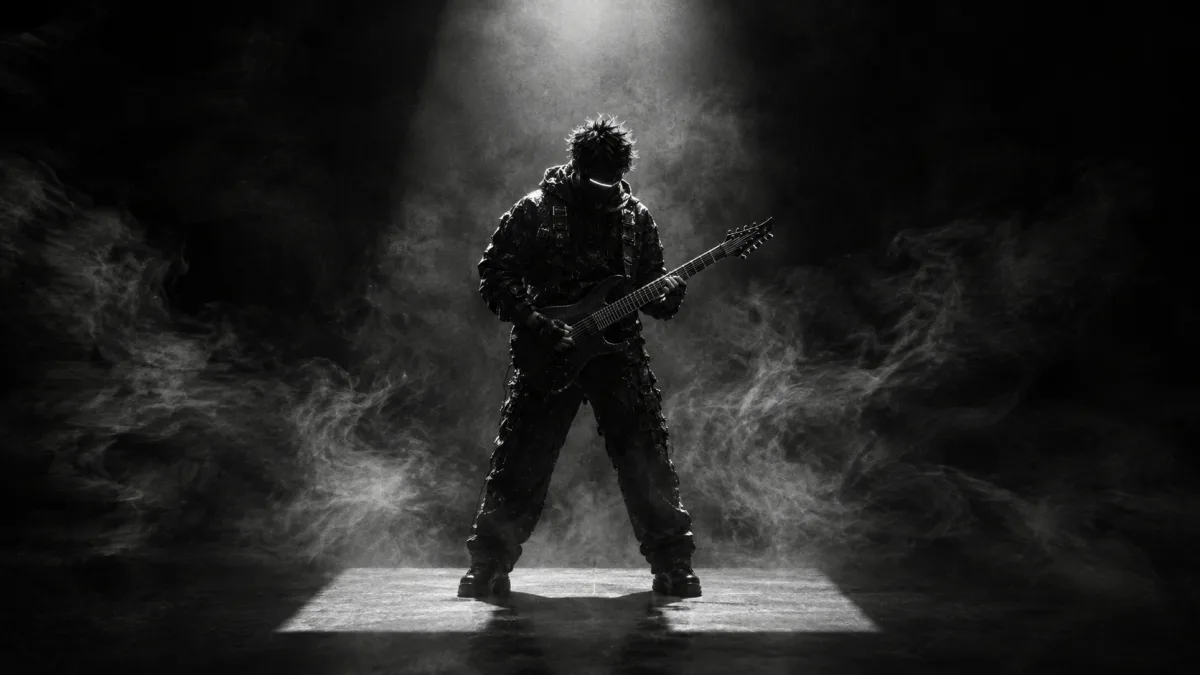 ③ RYAN, unmoving in a square of light through the smoke