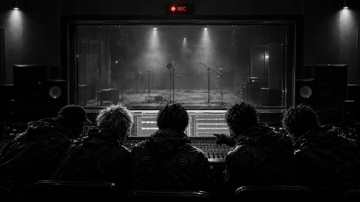 ② The DAW in the control room — a sixth track that shouldn't be there