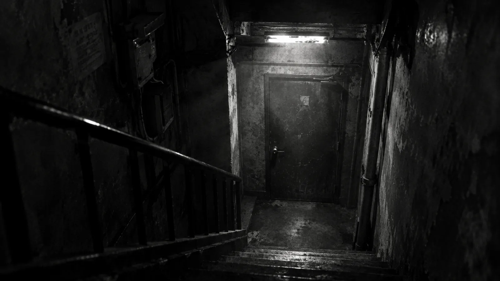 Hapjeong B2 — the stairs and steel door 6
